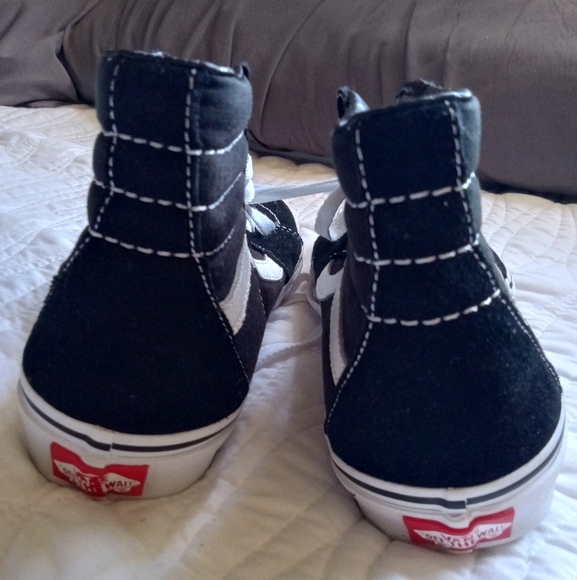 Vans Sk8- Hi Skateboarding ProBlack & White Suede Canvas Unisex. M 6 W 7 1/2 - Picture 4 of 4